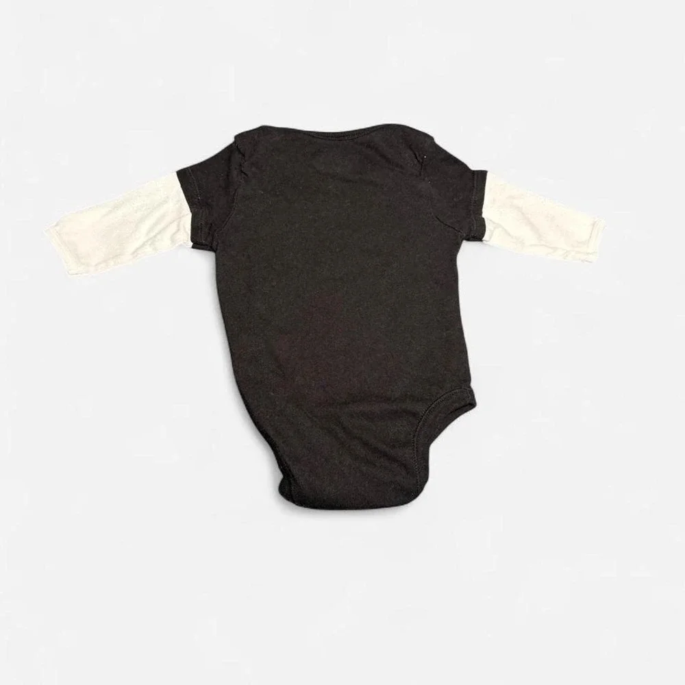 Old Navy Johnny Cash Bodysuit Unisex 3-6 Months Black Crawl the Line Graphic
